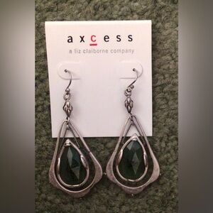 NWT Axcess Green Dangling Earrings